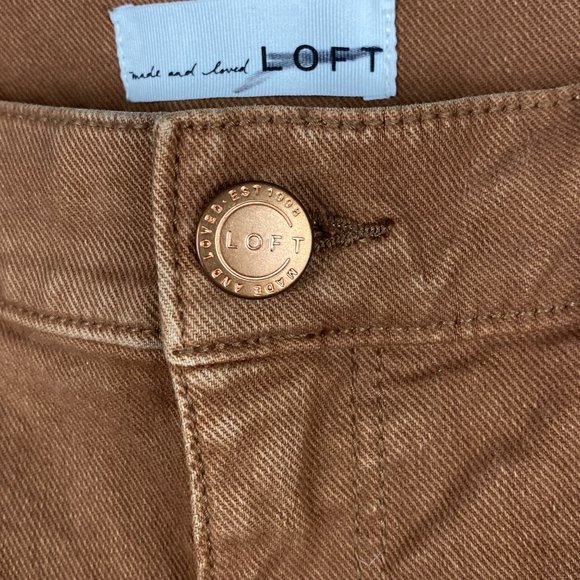 LOFT Women's High Rise Jeans in Brown - Picture 6 of 16